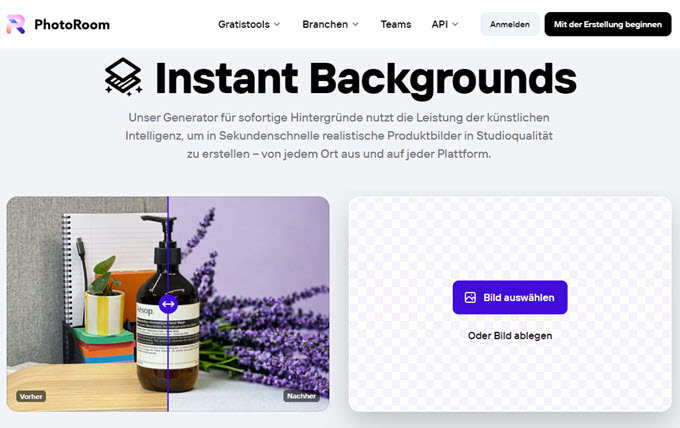 Hintergrund mit KI ändern