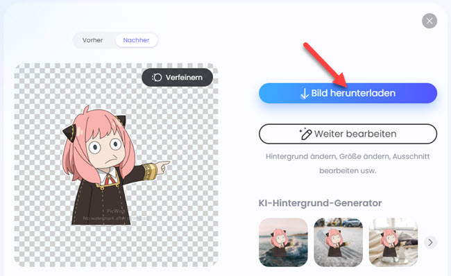Anime-Sticker machen